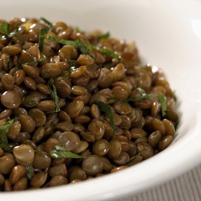 close up with lentil