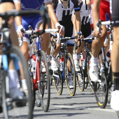 bicycle racing wheels during the cycle road race