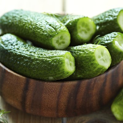 Fresh salted cucumbers
