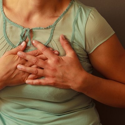 Woman feel pain ache