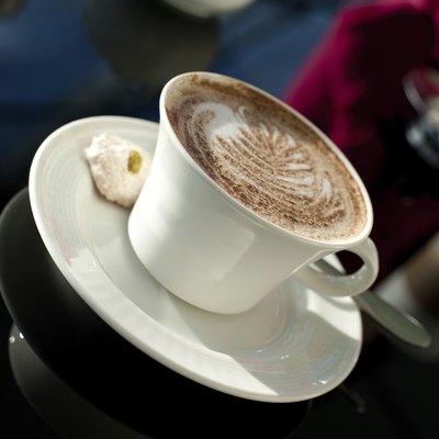 Cup of coffee with a pattern