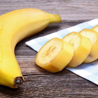 Banana on a wooden table