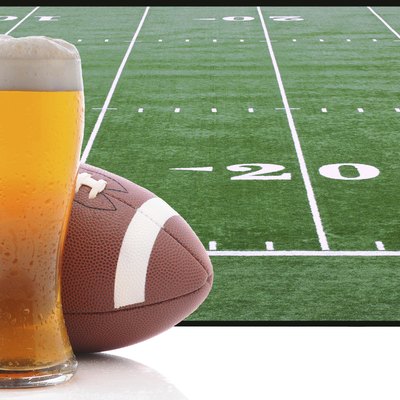 Glass of Beer and American Football