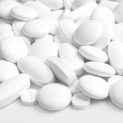 White tablets and pills