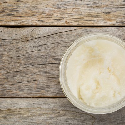 glass jar of coconut cooking oil