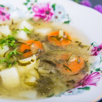 Fresh cucumber soup