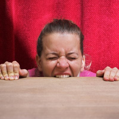 Hopeless and angry young woman