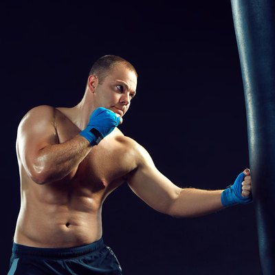 Young Boxer boxing