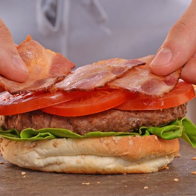Making burger.