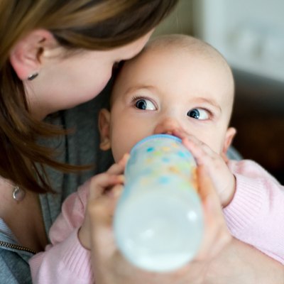 baby drinking milk
