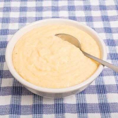 Cheese Grits with Spoon