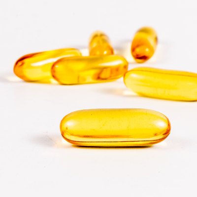 Fish oil isolated on white background