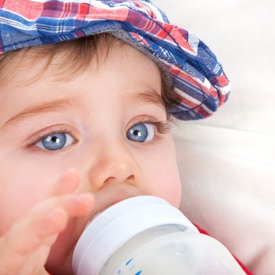 Cute little boy eating