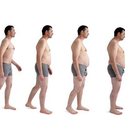 man making incremental weight gain