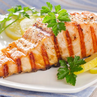 Grilled Salmon with lemon and fresh herbs