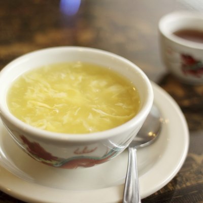Bowl of egg flower soup