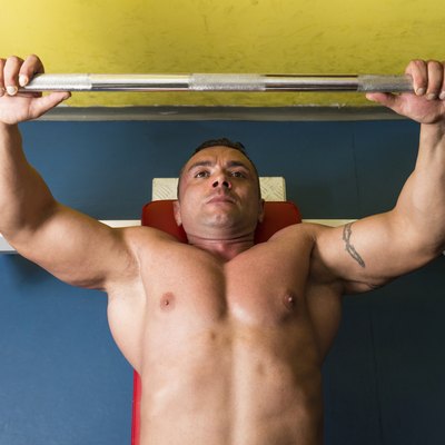 Man Working Out in the Gym