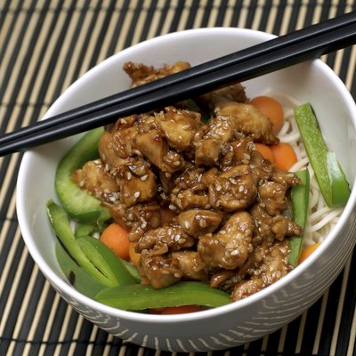"Chicken, Peppers and Noodle bowl"