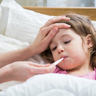 Sick child with high fever