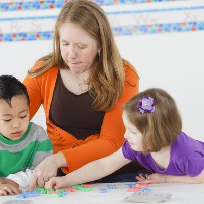 Preschool Children in a School Class