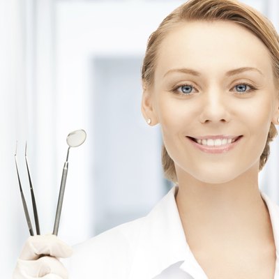 dentist with tools