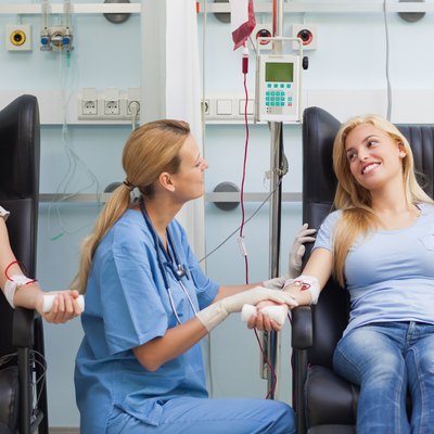 Nurse speaking with a patient