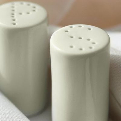 Close-up of salt and pepper shaker