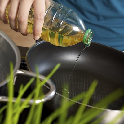 Oil into fryer