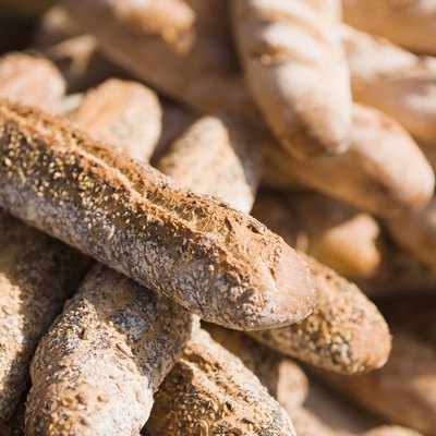 Loaves of bread at market