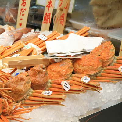 Group of Crab in japan traditional market