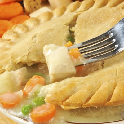 Chicken pot pie closeup