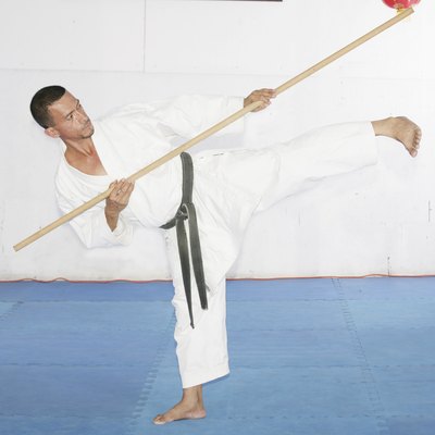 Man in shotokan karate