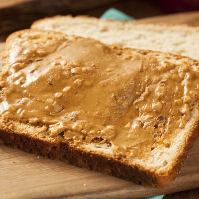 Homemade Chunky Peanut Butter Sandwich