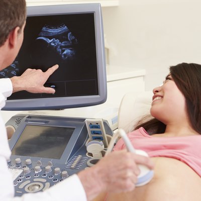Pregnant Woman Having 4D Ultrasound Scan