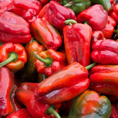Fresh red peppers