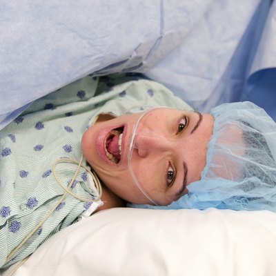 Horrified Woman Screaming During Surgery