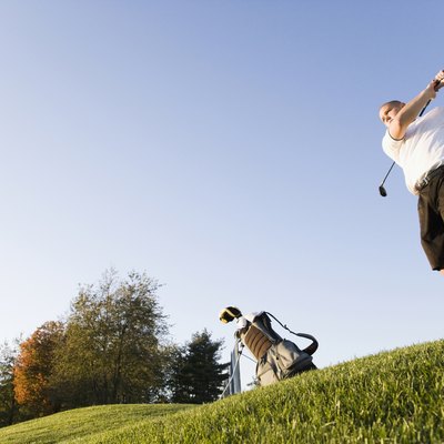 Man playing golf