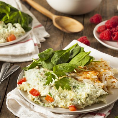 Healthy Spinach Egg White Omelette