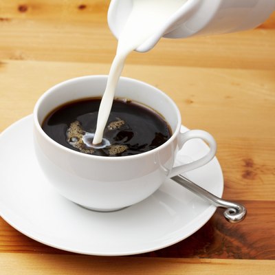 Closeup of coffee with milk