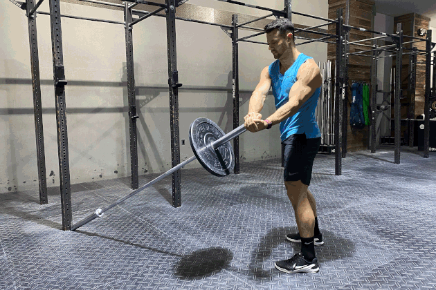Proper form for rotational landmine.