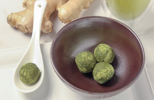 Matcha-Ginger Avo-Truffles Green Tea Recipe matcha dessert