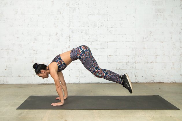 Vanessa Villegas demonstrates how to do a burpee