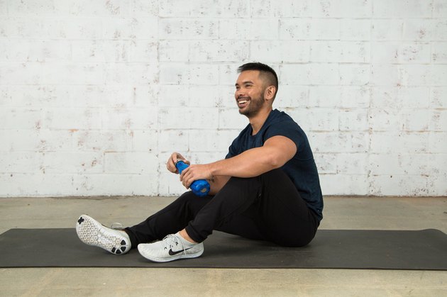 Mike Donavanik enjoying a break from his workout