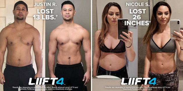 Before and after results for LIIFT4