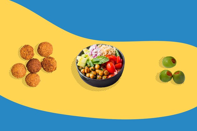 Concept illustration of Mediterranean diet foods
