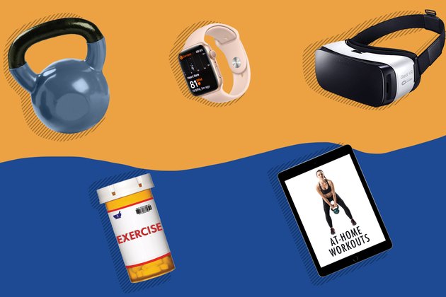 2020年的健身趋势，包括壶铃，VR耳机和高科技在家锻炼图解
