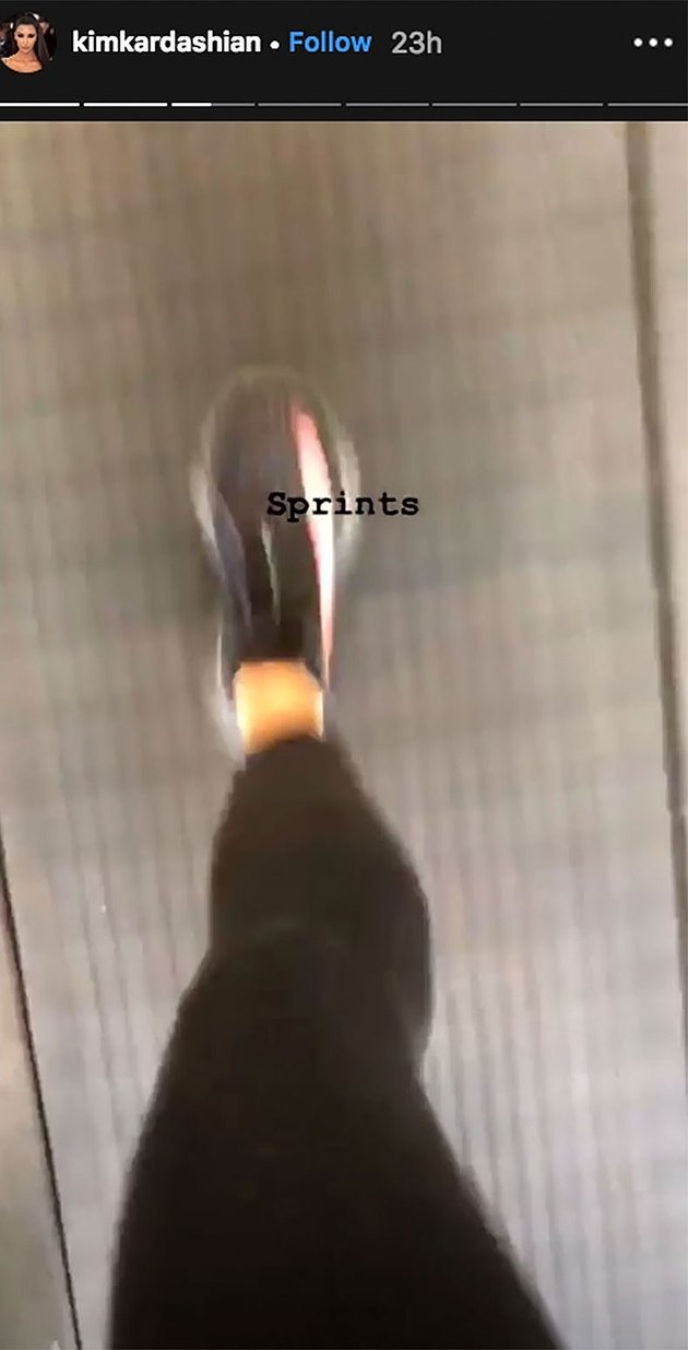 Kim Kardashian running