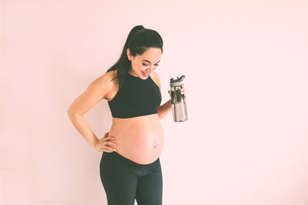 pregnant woman post-workout