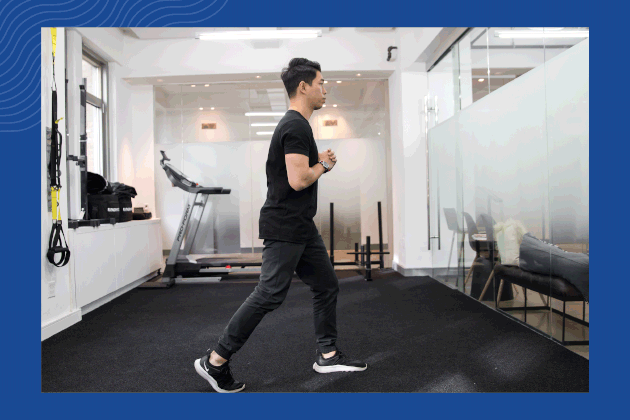 Split squats demonstration gif