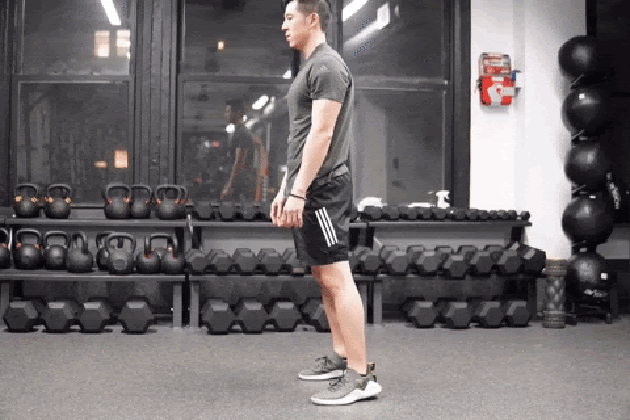 Matt Cheng performing inchworm to push-up.